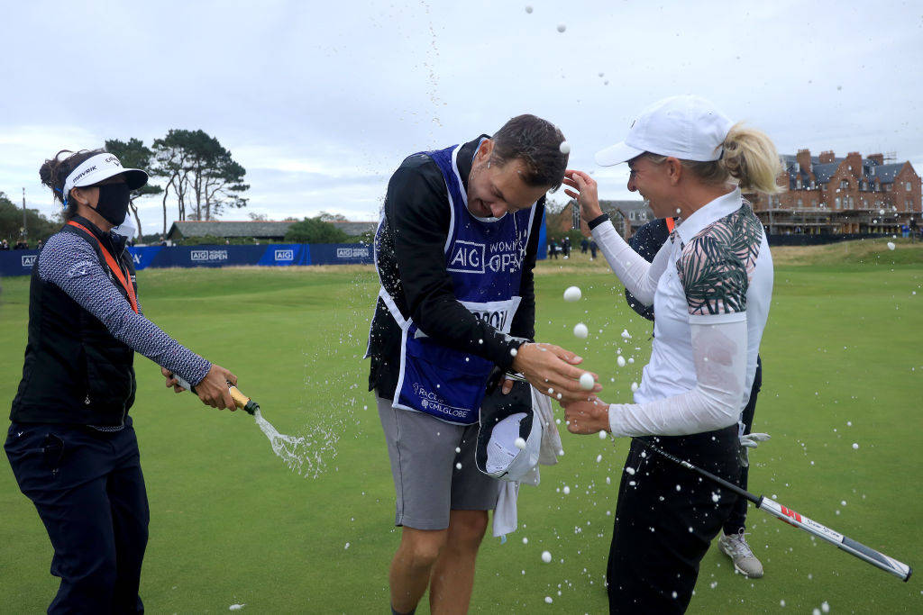 Sophia Popov celebrates her remarkable win